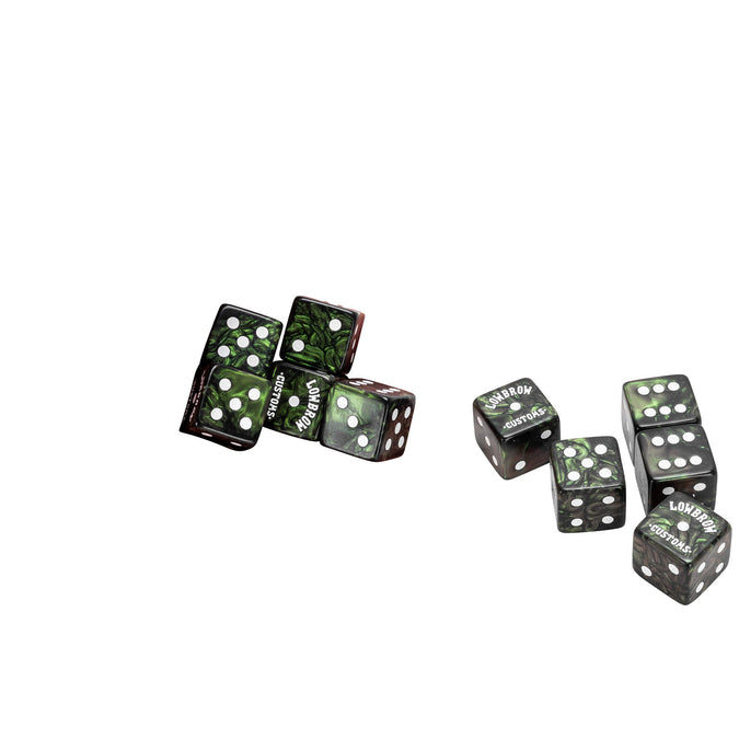 10 Pack Black Lowbrow Customs Dice