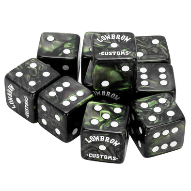 10 Pack Black Lowbrow Customs Dice