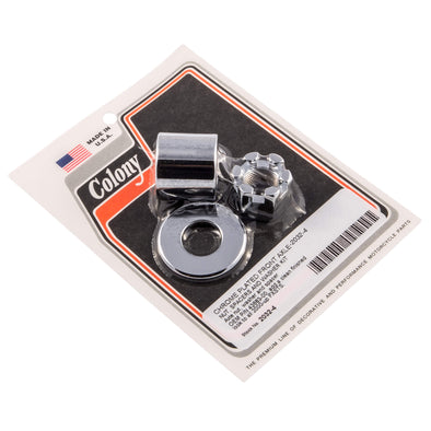 #2032-4 Front Axle Nut Smooth Spacer Kit 2000-Up Harley-Davidson FXSTS - Chrome Plated