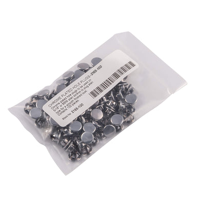 #2165-100 5/16 inch (8mm) Allen Head Bolt Hole Plugs - 100 pack - Chrome Plated