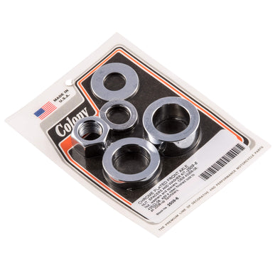 #2509-6 Front Axle Nut Spacers Washer Kit 2008-Up Harley-Davidson Sportster - Chrome Plated