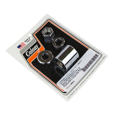 #9826-4 Smooth Front Axle Nut & Spacer Kit 1984-1996 Harley-Davidson FXST/FXSTC/FXSTB 1984-1994 FXDWG/FLT - Chrome Plated