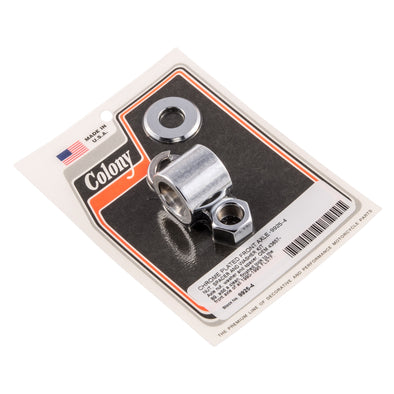 #9925-4 Custom Front Axle Spacer Kit Smooth 1990-1995 Harley-Davidson FLSTF - Chrome Plated