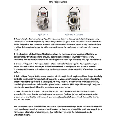 Lectron Billetron Carburetor  for 53-100 Cubic Inch Harley-Davidsons