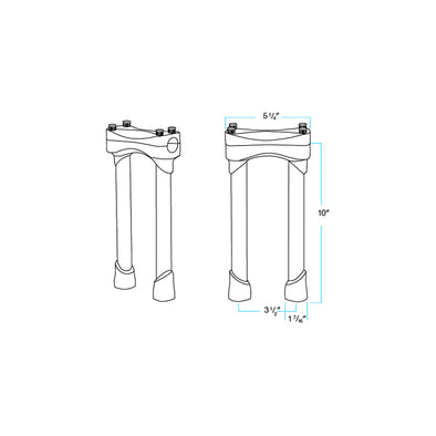 Murdock Risers - Chrome - 10 inch