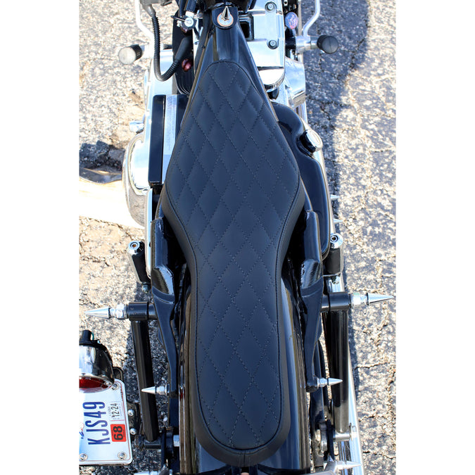 Skinny Style Seat - Black Diamond - 1982-2003 Harley-Davidson Sportsters