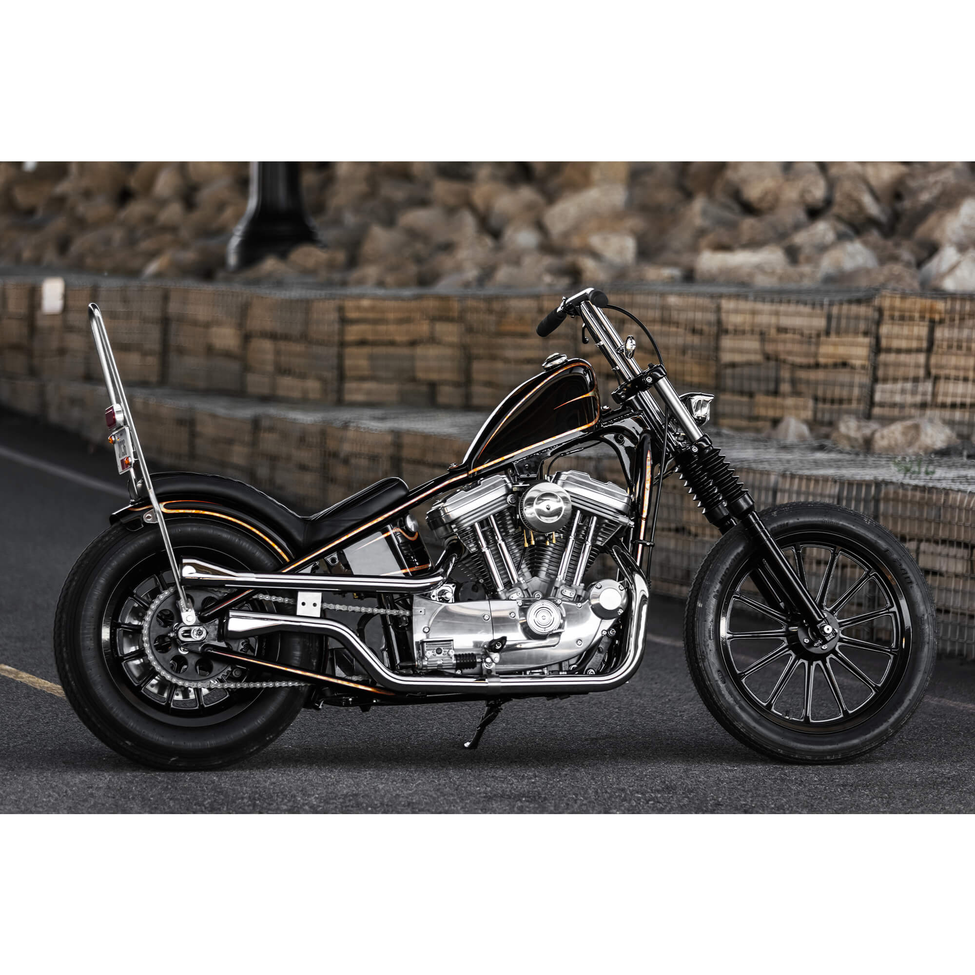 1991-2003 Harley Sportster 530 Chain Conversion- Black Sprocket – Road 6  Customs