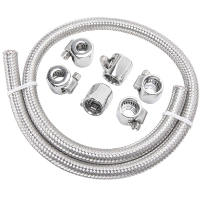 1/4 inch Braided Stainless Fuel Line Kit