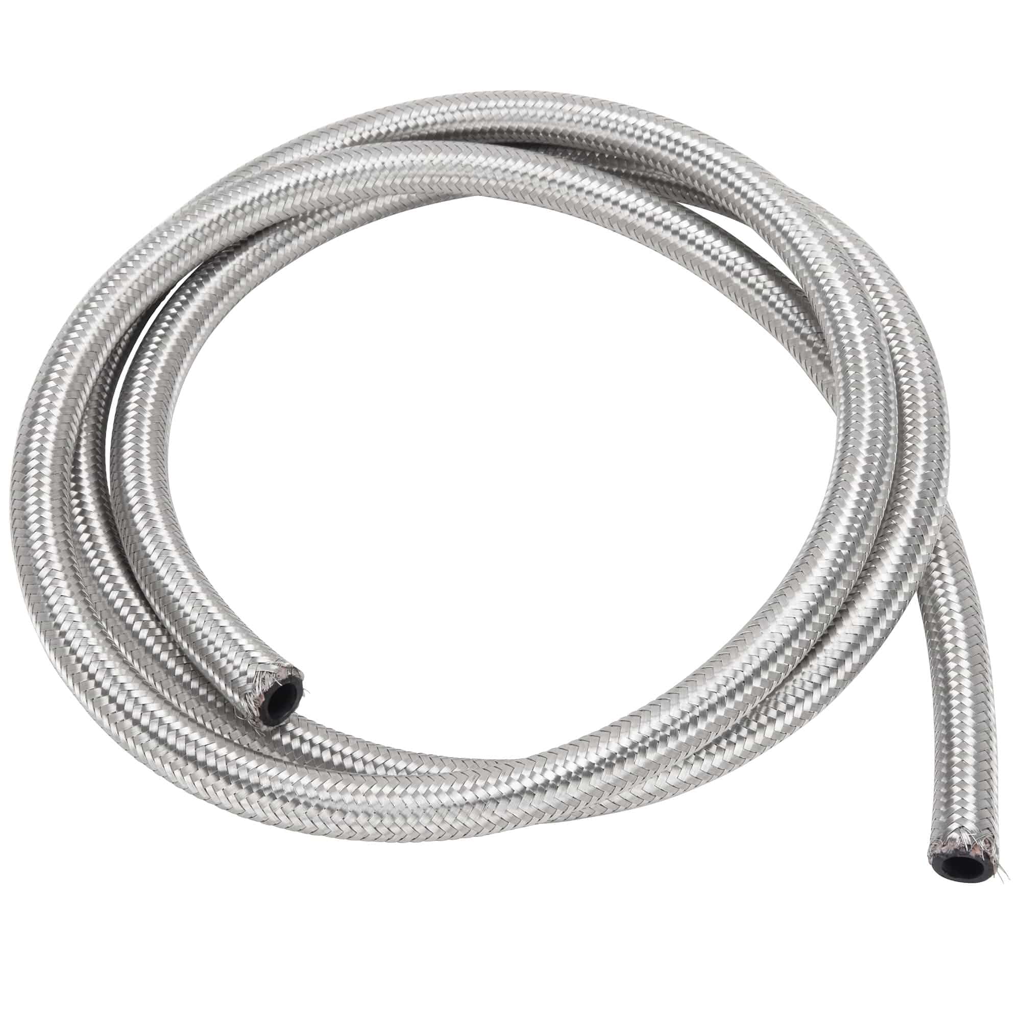 Cycle Standard 3/8 inch Braided Stainless Fuel Line - 6 ft