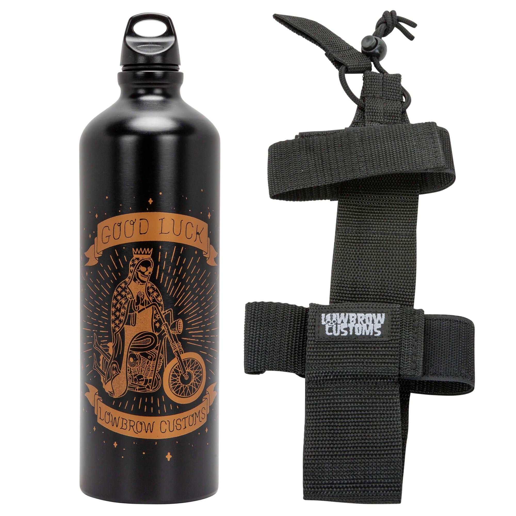 Lowbrow Customs Good Luck Fuel Reserve Bottle and Carrier Combo