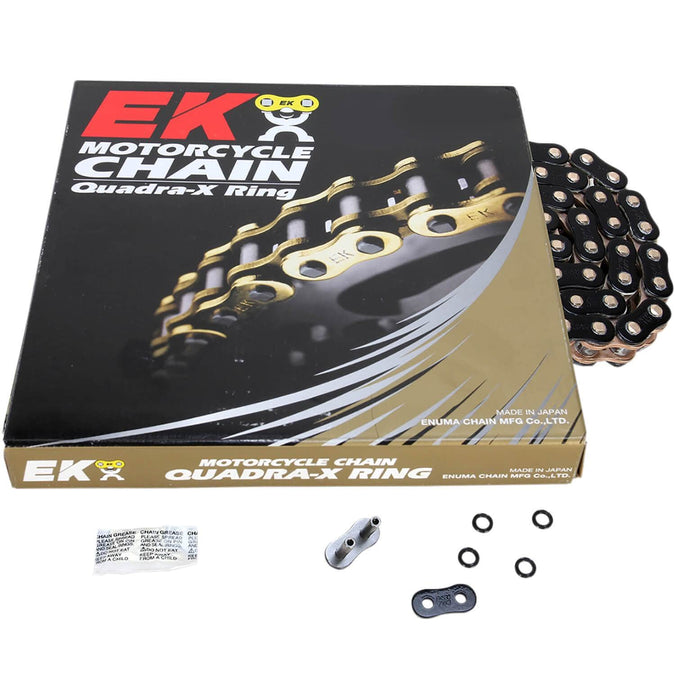 EK Chains 530ZVX3-112/GXG Extreme Series X-Ring Drive Chain – 112 Links, Gold
