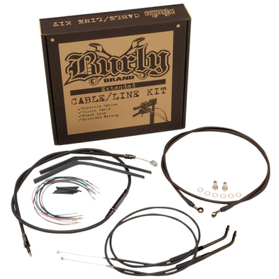 Complete Handlebar Cable/Brake Line Kit for 10" T-Bar Handlebars 07-13 XL Single Disc
