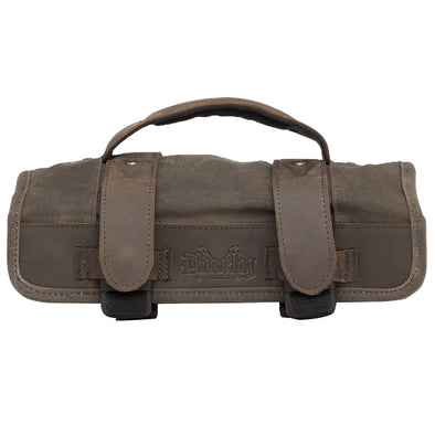Waxed Cotton Tool Roll - Brown