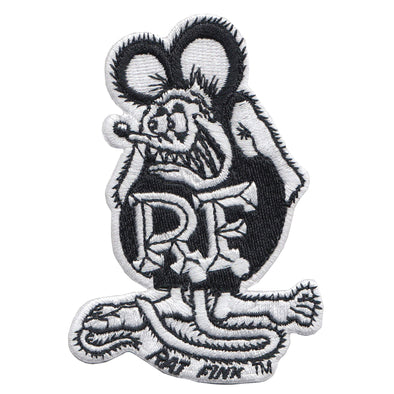 Rat Fink Patch - Black and White