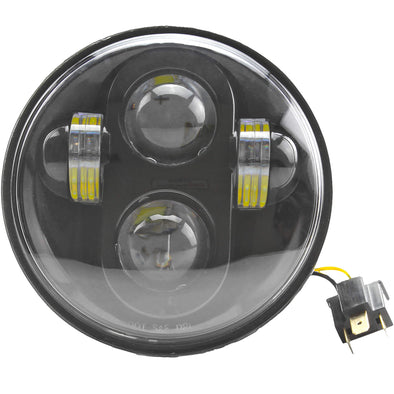 5-3/4 inch diameter LED Projector Style Replacement Headlight - Black