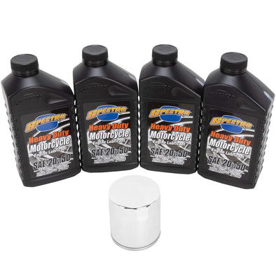 Spectro Oil Twin Cam Conventional Oil Change Kit with Chrome Filter