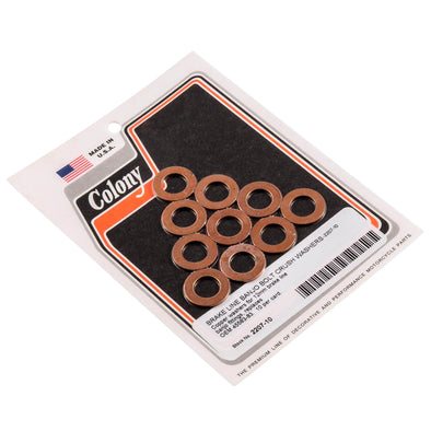 #2207-10 10 pack 12mm Copper Brake Line Banjo Bolt Crush Washers OEM 45583-83
