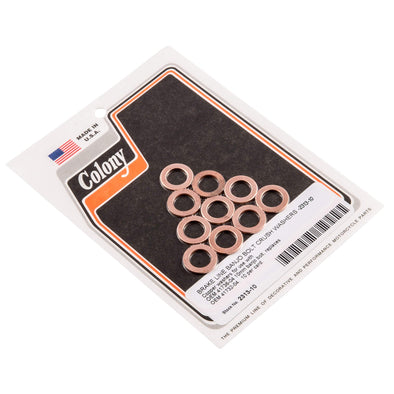 #2313-10 10 pack 10mm Copper Brake Line Banjo Bolt Crush Washers OEM 41732-04
