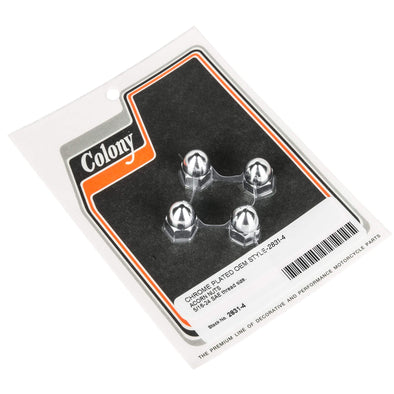 #2831-4 5/16-24 Chrome Plated Acorn Nuts - Harley-Davidson OEM Style - 4 Pack