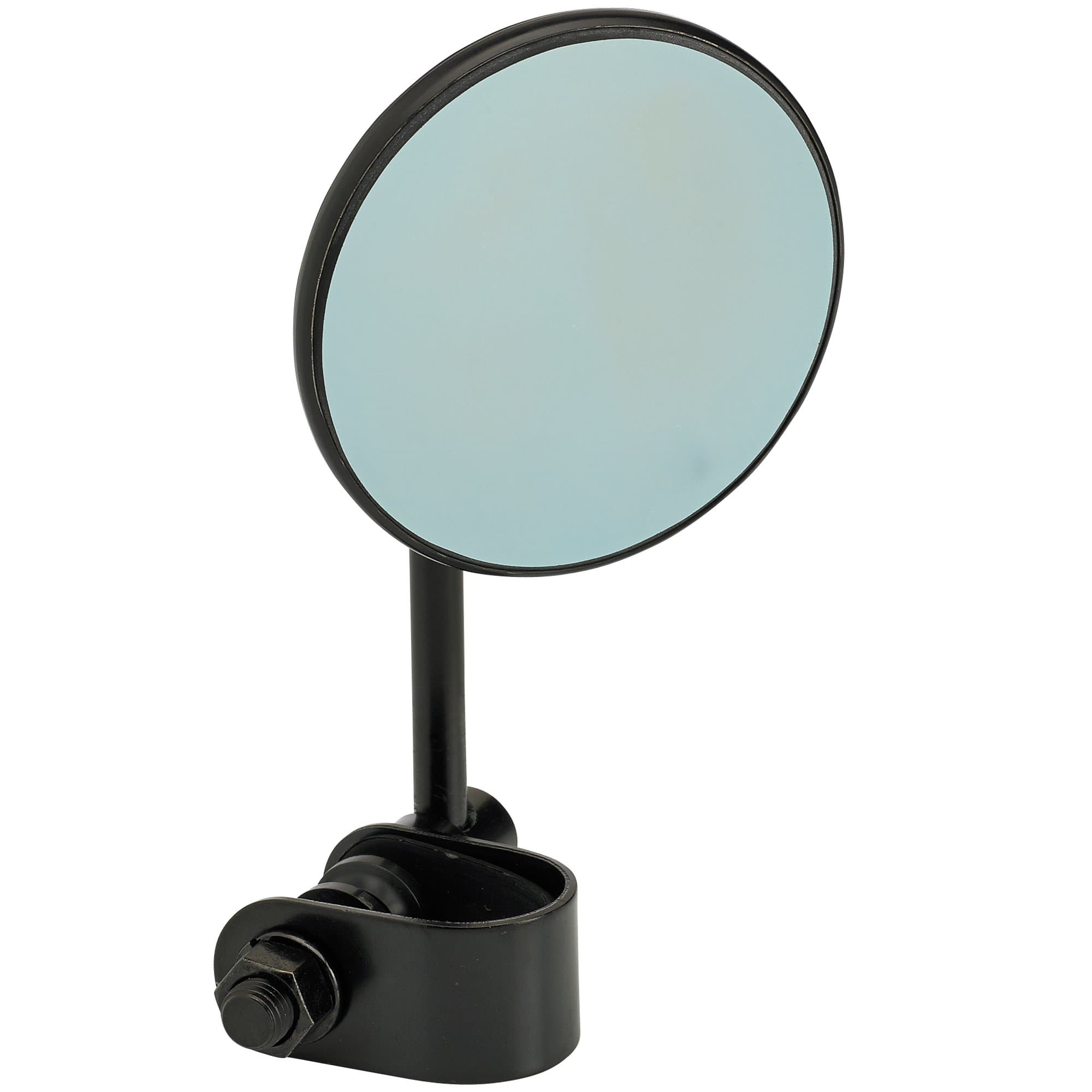 Cycle Standard Round Motorcycle Mirror - Clamp On - Black with