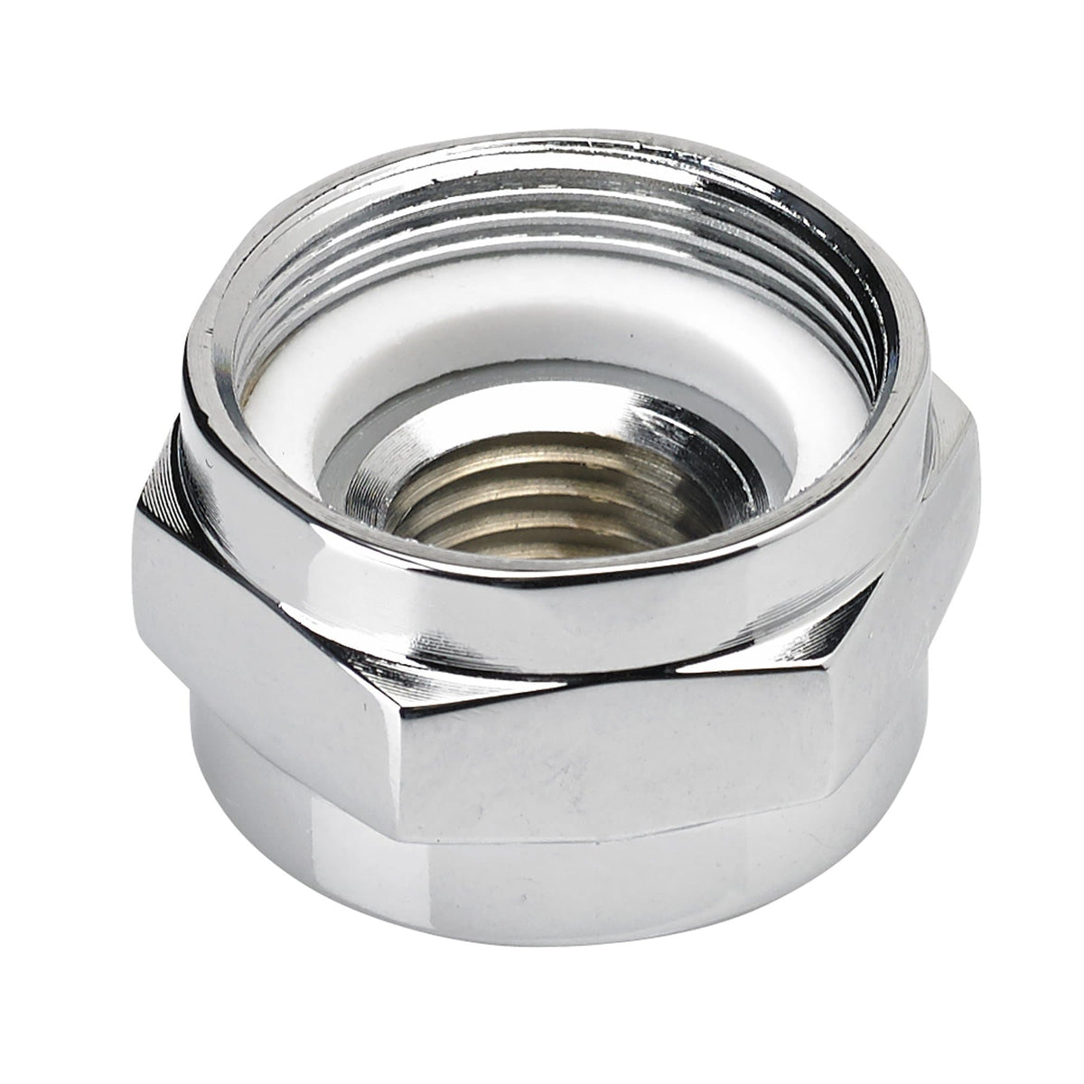 Lowbrow Customs 22mm To 1/4 Inch NPT Chrome Petcock Adapter Nut